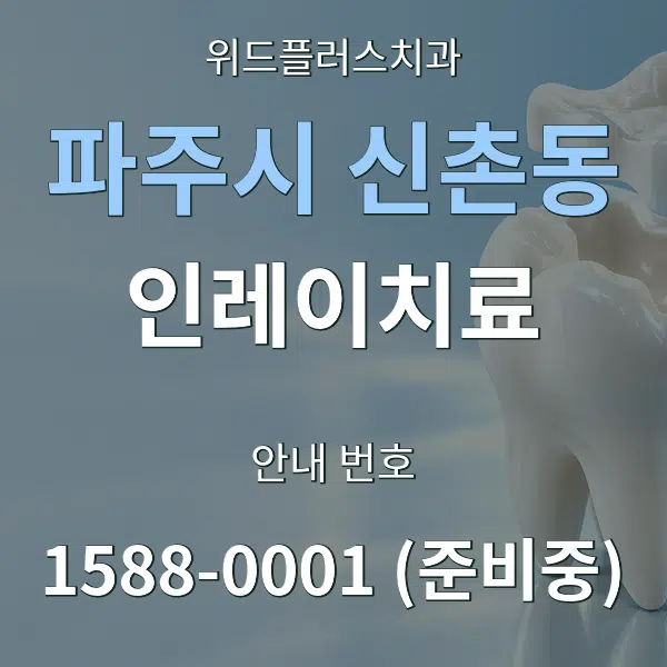 파주시 신촌동 인레이치료 대표 안내 그래픽