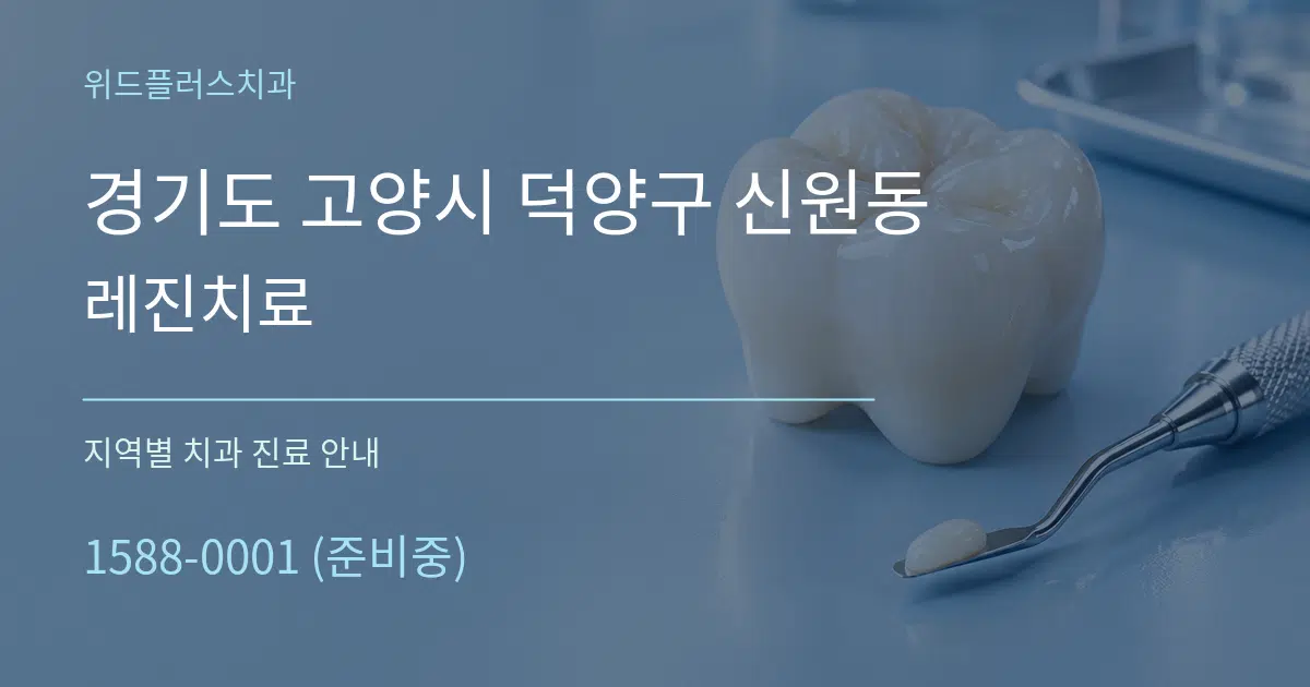 경기도 고양시 덕양구 신원동 레진치료 대표 안내 그래픽