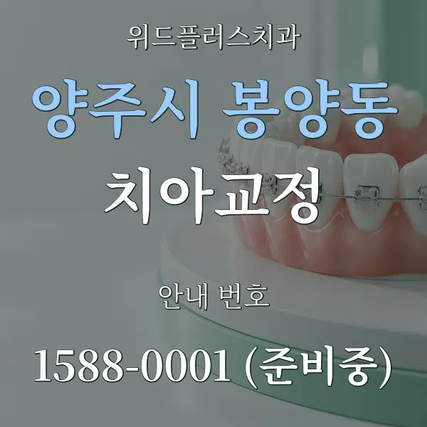 양주시 봉양동 치아교정 대표 안내 그래픽