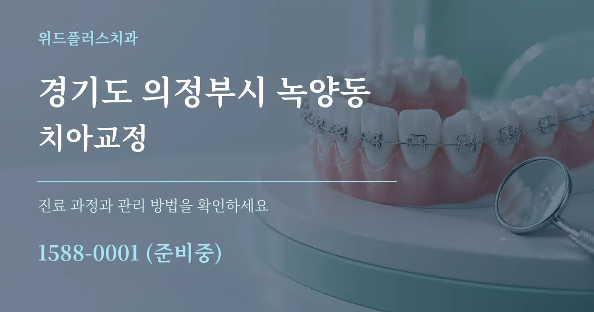 경기도 의정부시 녹양동 치아교정 서비스 이용 안내 그래픽