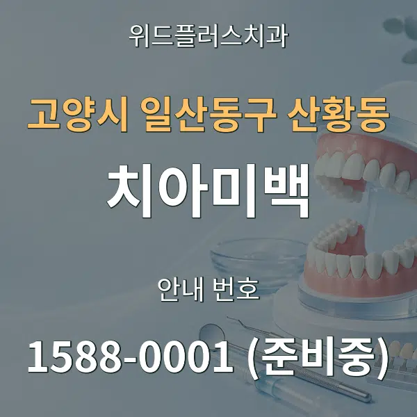 고양시 일산동구 산황동 치아미백 대표 안내 그래픽