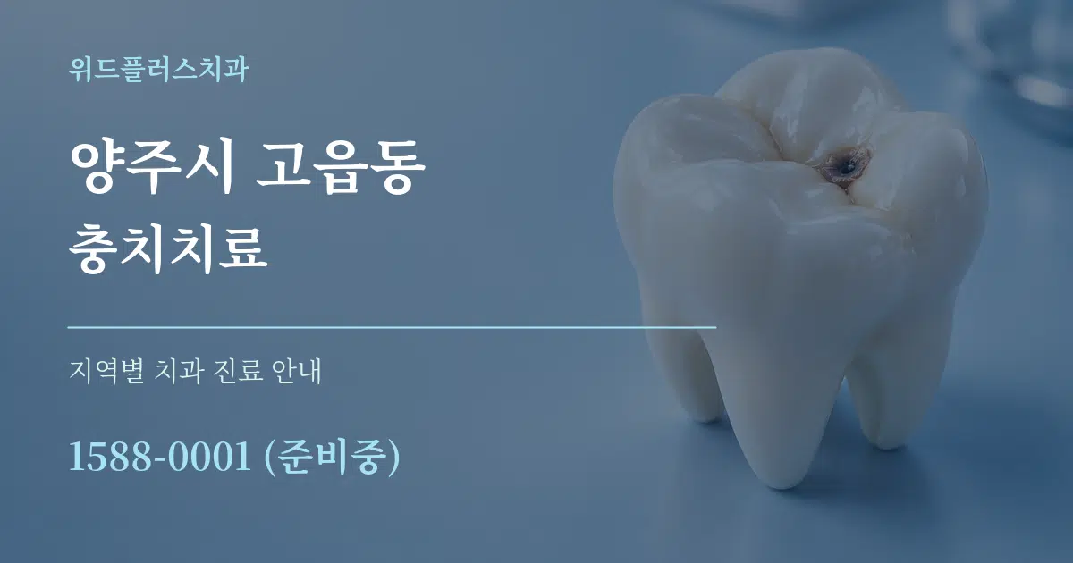 양주시 고읍동 충치치료 대표 안내 그래픽