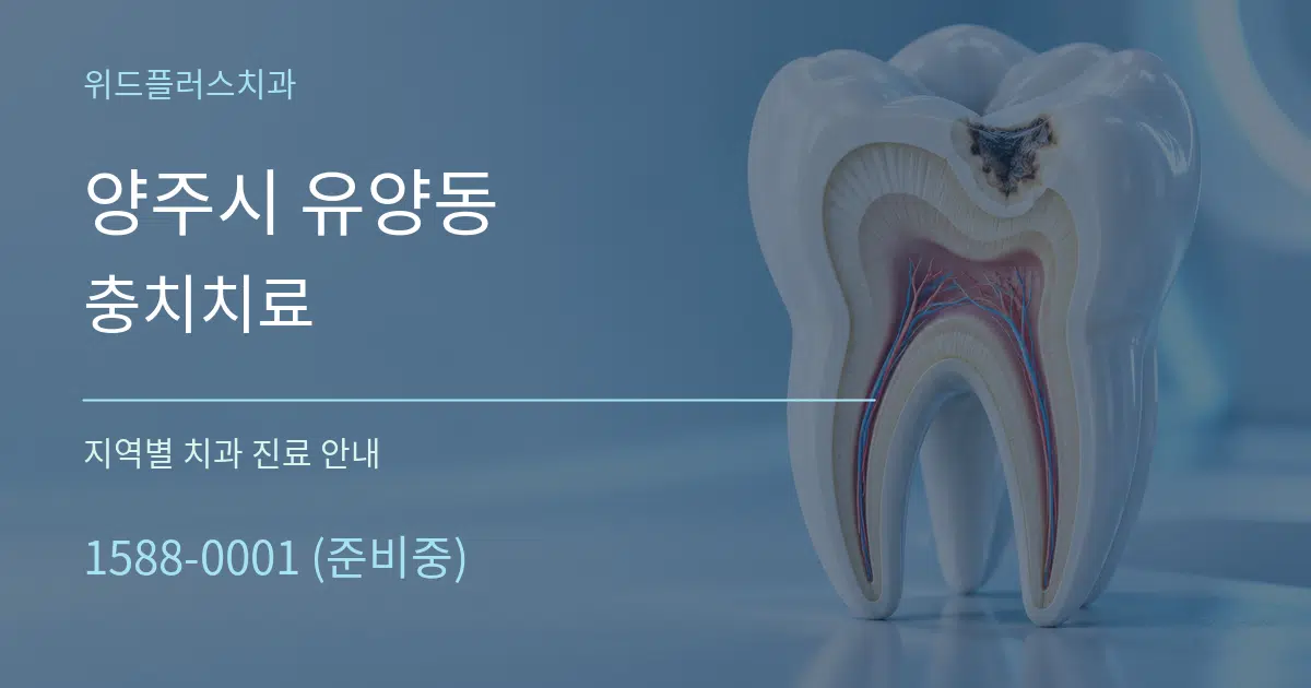 양주시 유양동 충치치료 대표 안내 그래픽