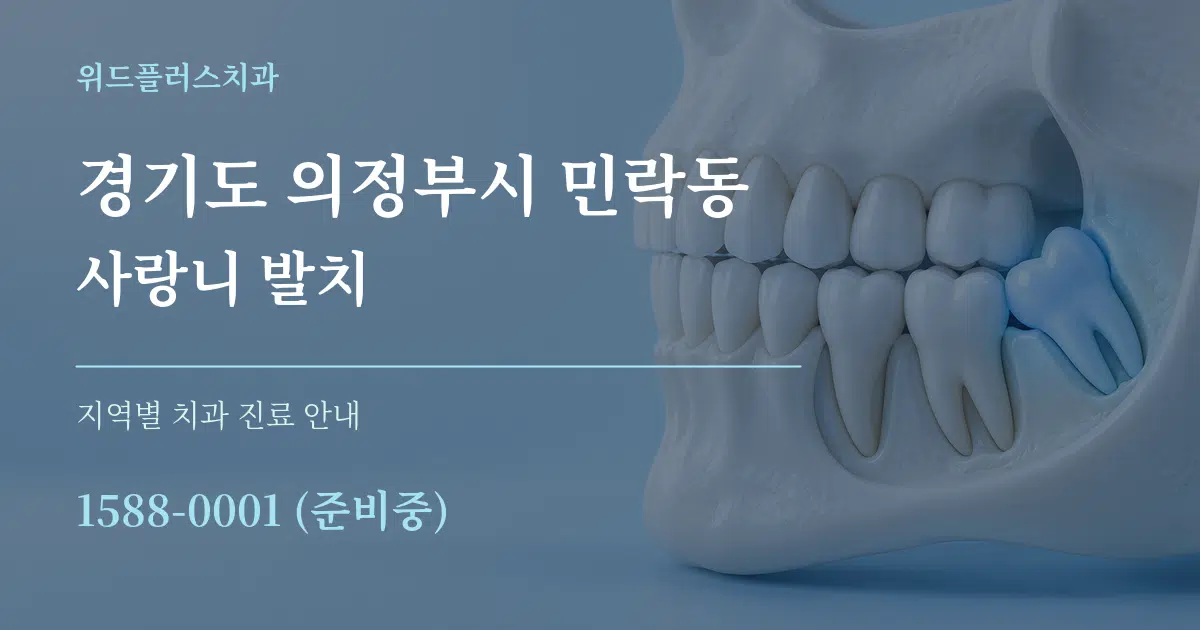 경기도 의정부시 민락동 사랑니 발치 대표 안내 그래픽