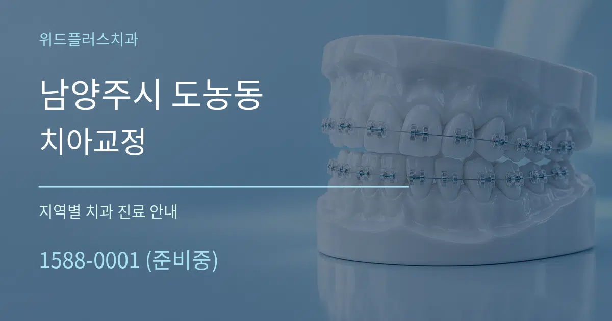 남양주시 도농동 치아교정 대표 안내 그래픽