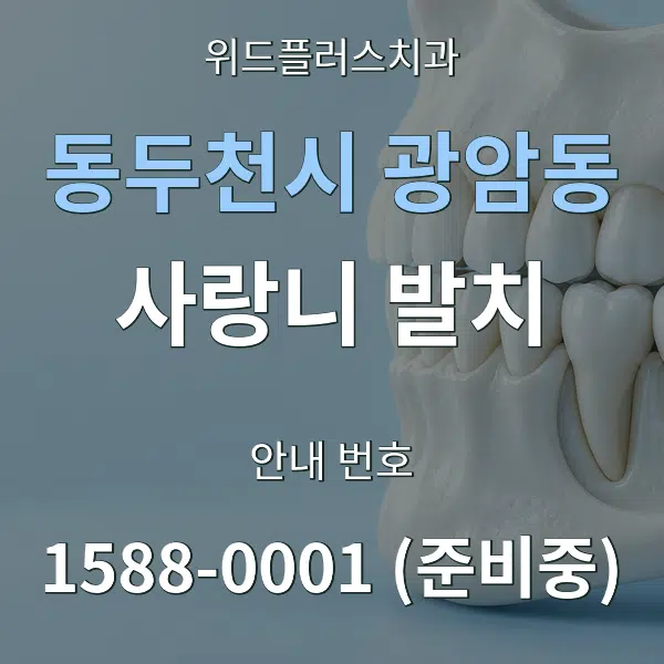 동두천시 광암동 사랑니 발치 대표 안내 그래픽