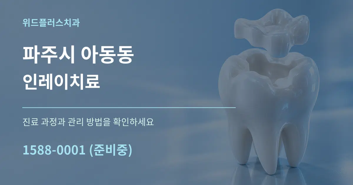 파주시 아동동 인레이치료 서비스 이용 안내 그래픽