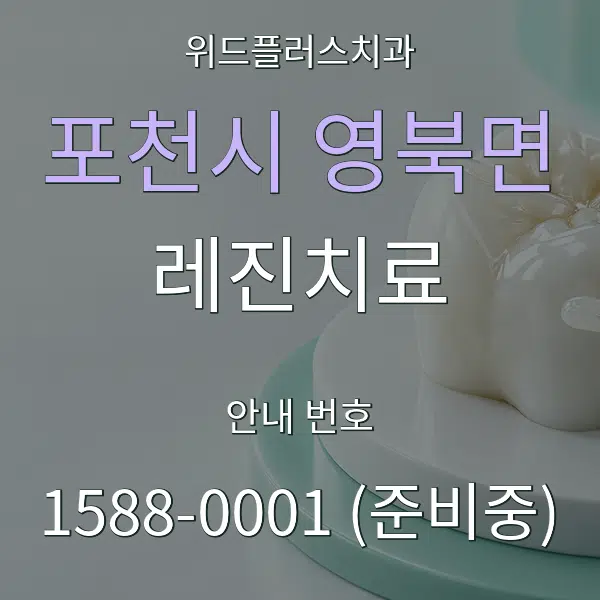 포천시 영북면 레진치료 대표 안내 그래픽