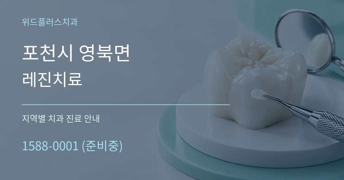 포천시 영북면 레진치료 대표 안내 그래픽