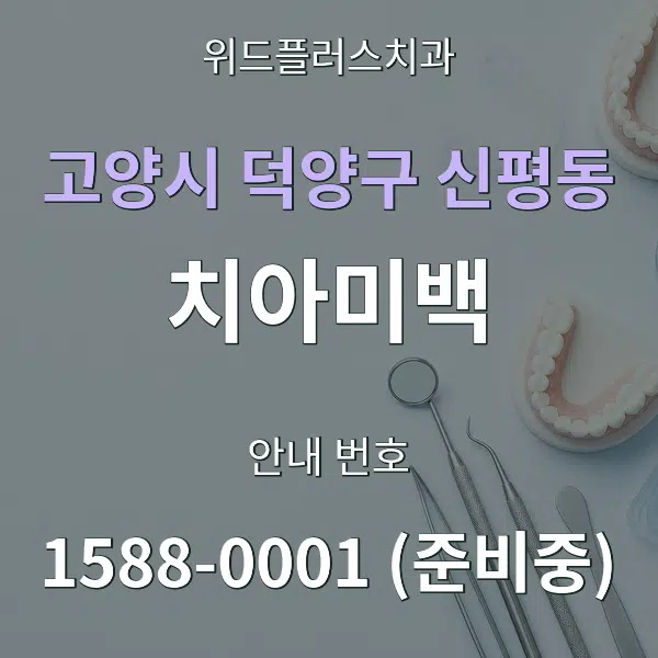 고양시 덕양구 신평동 치아미백 대표 안내 그래픽
