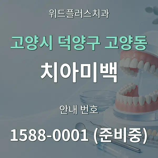 고양시 덕양구 고양동 치아미백 대표 안내 그래픽