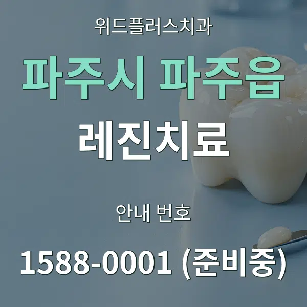 파주시 파주읍 레진치료 대표 안내 그래픽