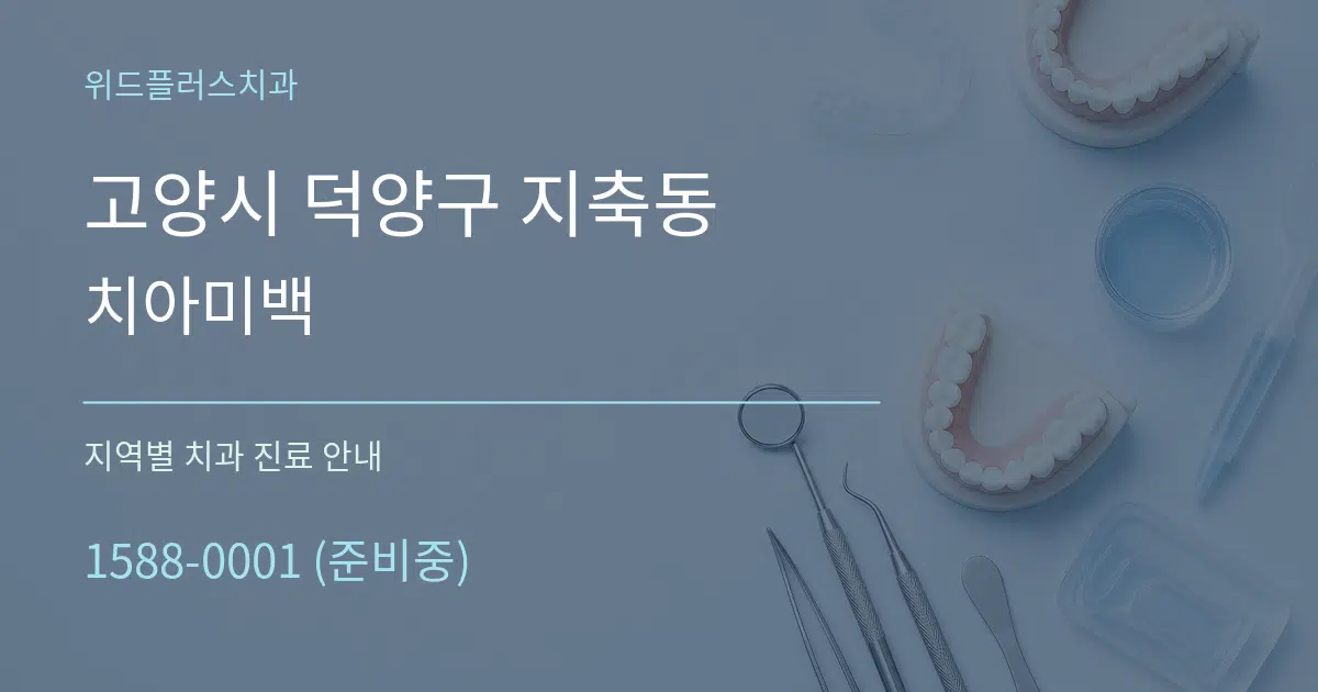 고양시 덕양구 지축동 치아미백 대표 안내 그래픽