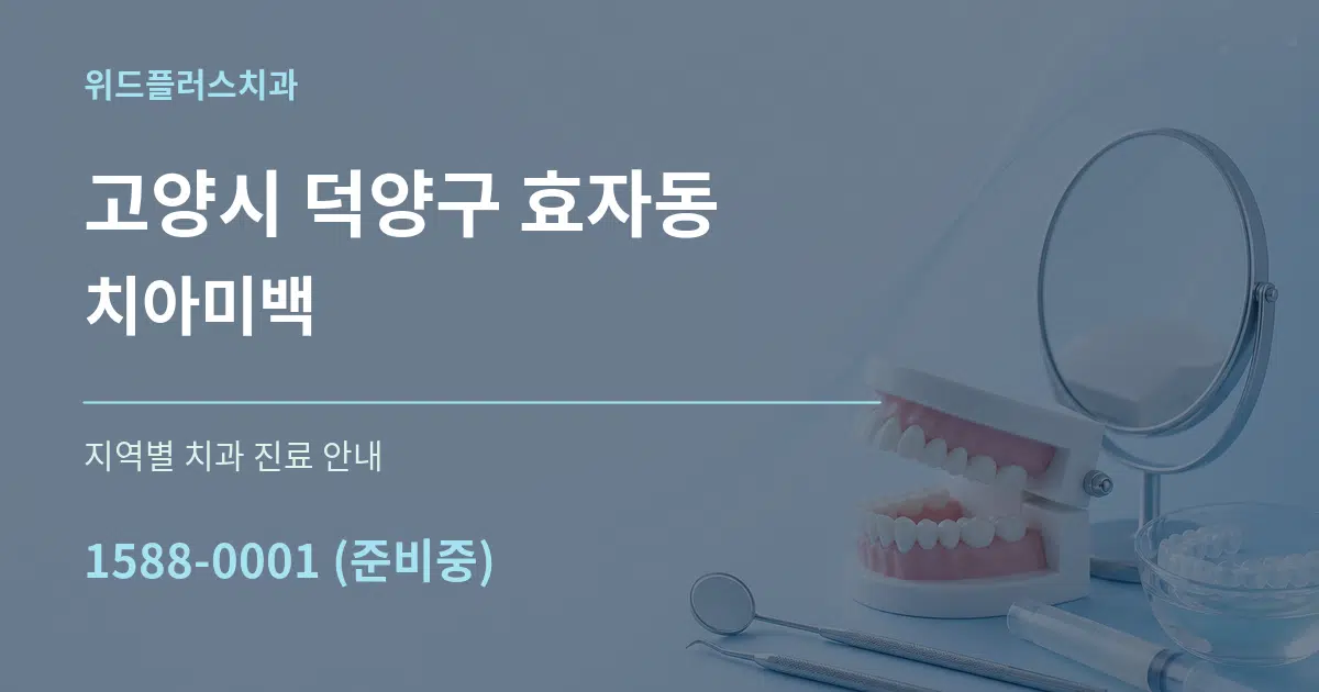 고양시 덕양구 효자동 치아미백 대표 안내 그래픽