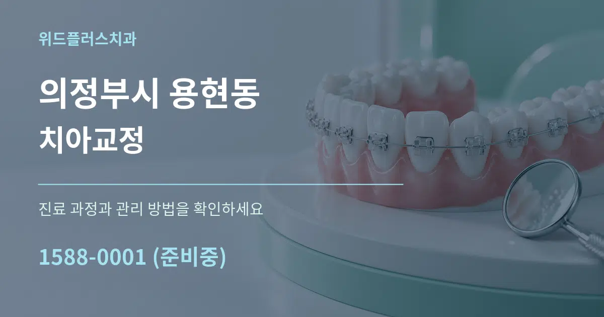 의정부시 용현동 치아교정 서비스 이용 안내 그래픽