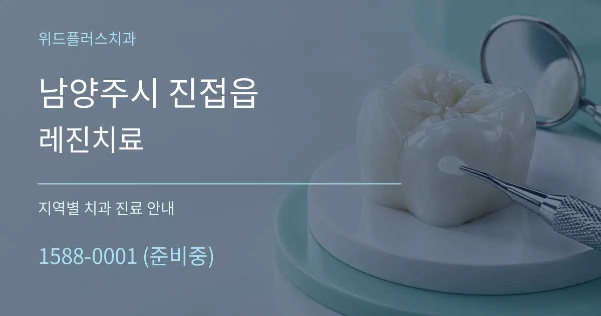 남양주시 진접읍 레진치료 대표 안내 그래픽
