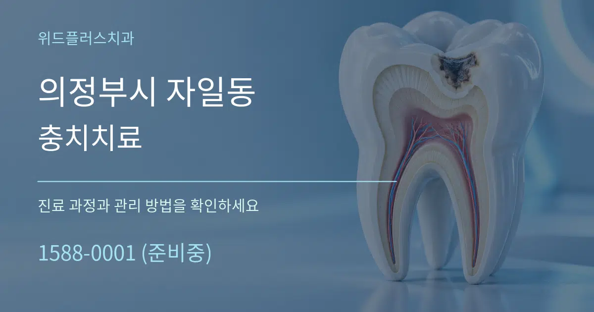 의정부시 자일동 충치치료 작업 조건 안내 그래픽