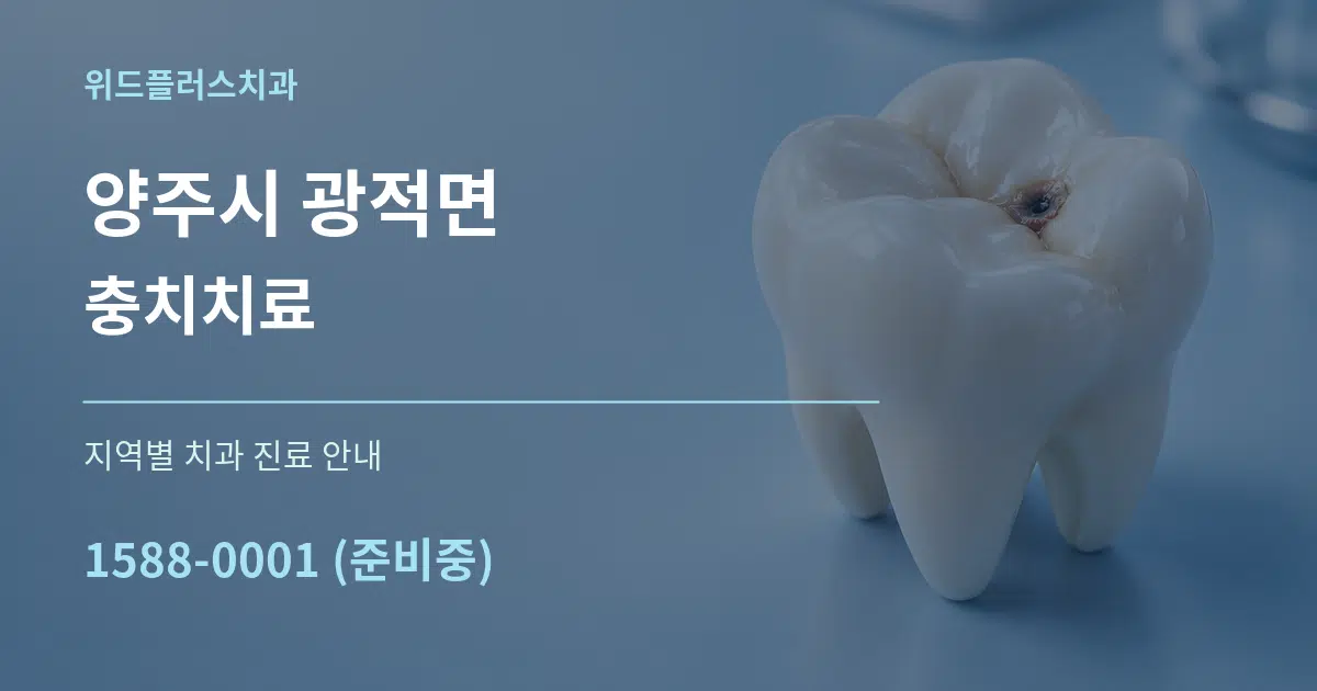 양주시 광적면 충치치료 대표 안내 그래픽
