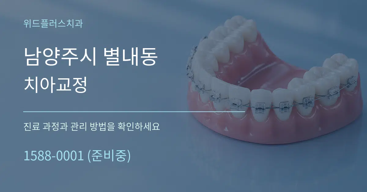 남양주시 별내동 치아교정 작업 조건 안내 그래픽