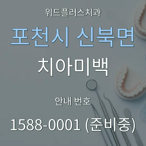 포천시 신북면 치아미백 대표 안내 그래픽
