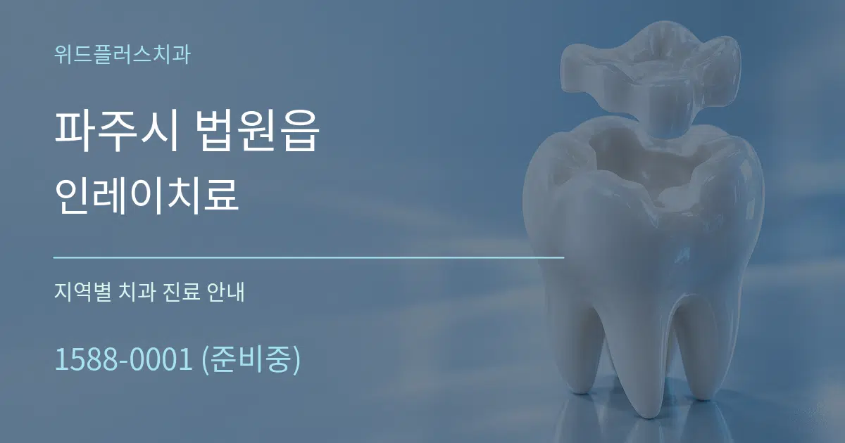 파주시 법원읍 인레이치료 대표 안내 그래픽
