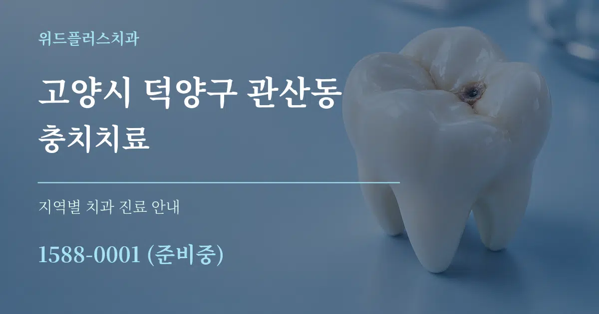고양시 덕양구 관산동 충치치료 대표 안내 그래픽