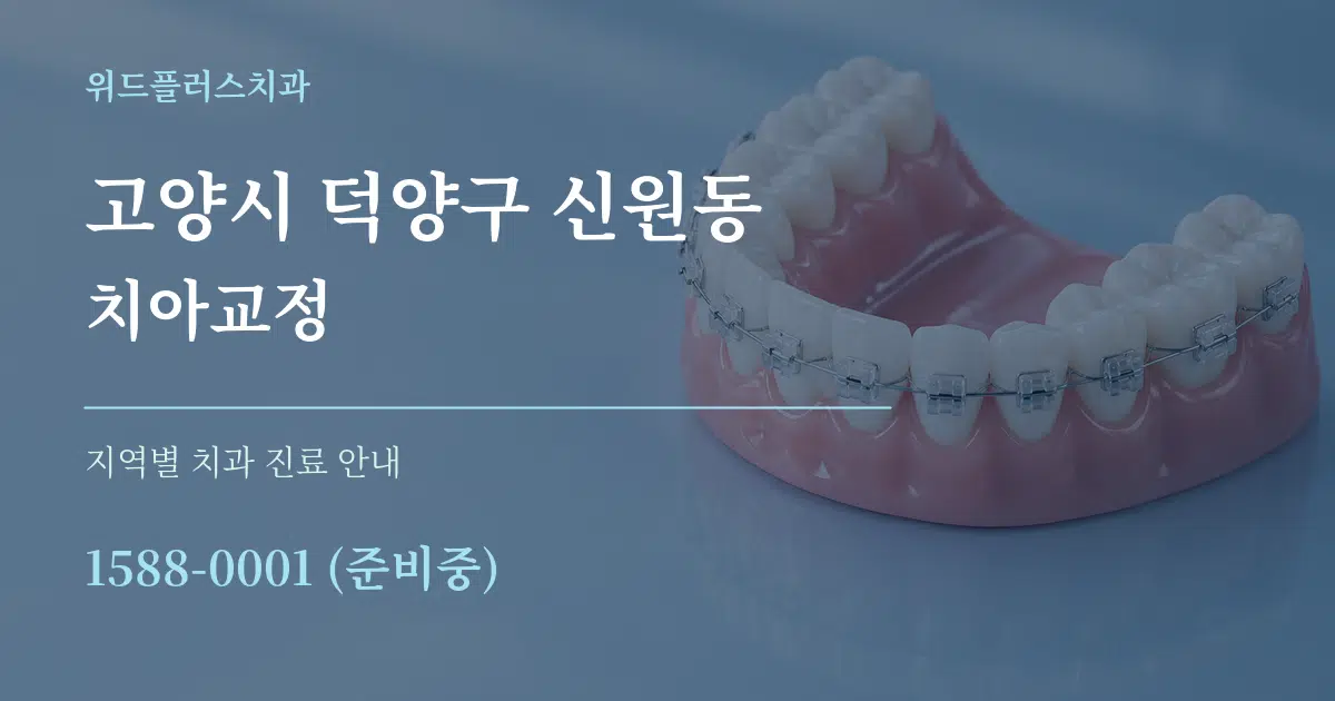 고양시 덕양구 신원동 치아교정 대표 안내 그래픽
