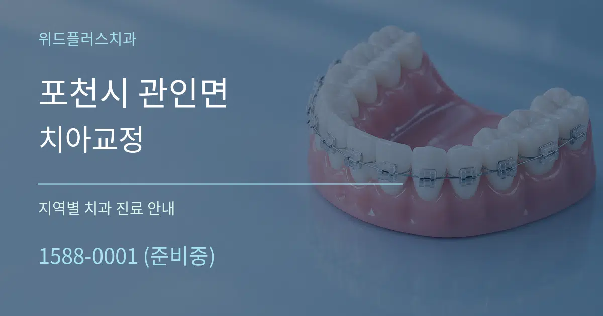 포천시 관인면 치아교정 대표 안내 그래픽