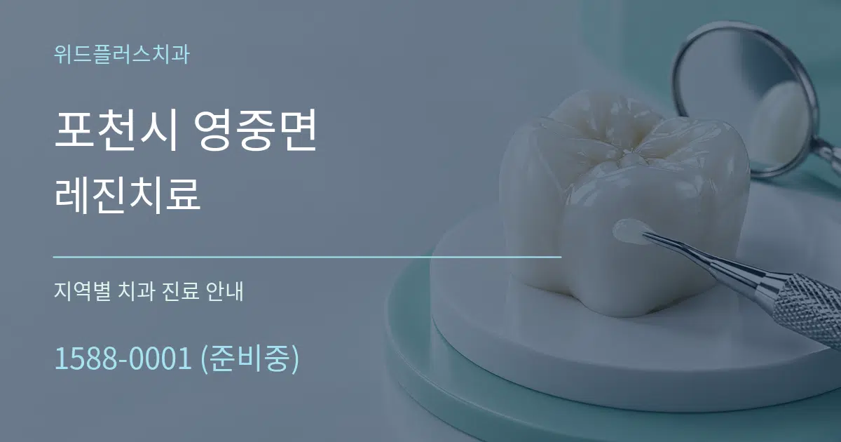포천시 영중면 레진치료 대표 안내 그래픽