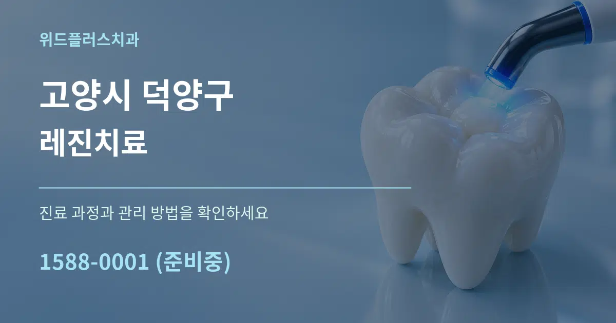 고양시 덕양구 레진치료 작업 조건 안내 그래픽