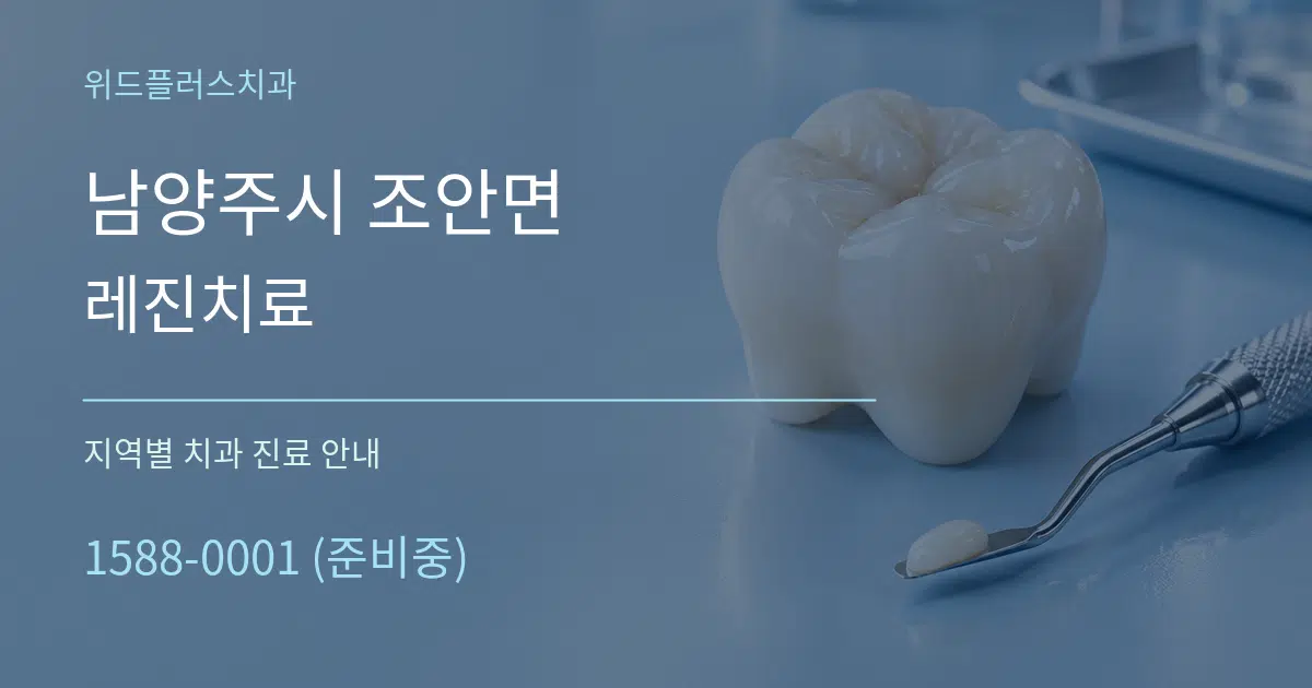 남양주시 조안면 레진치료 대표 안내 그래픽