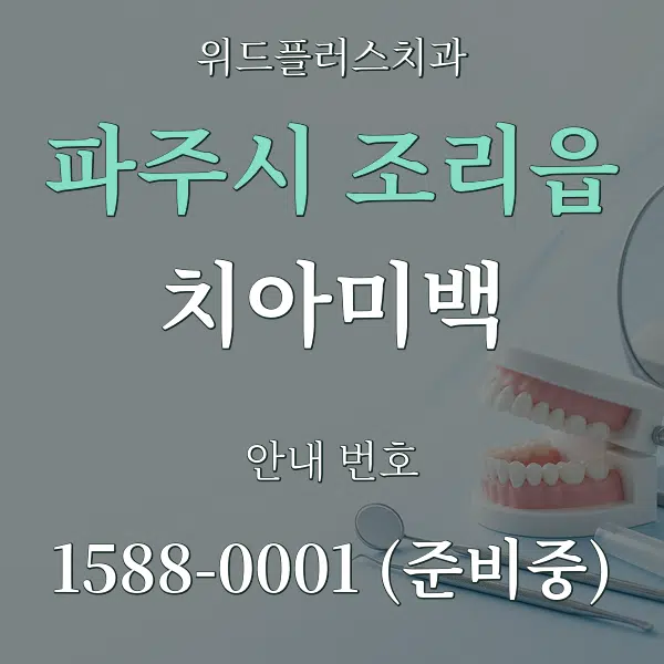 파주시 조리읍 치아미백 대표 안내 그래픽