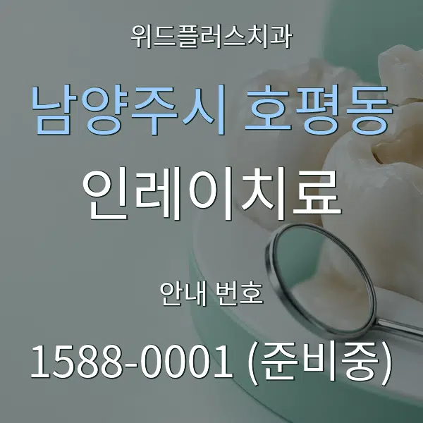 남양주시 호평동 인레이치료 대표 안내 그래픽