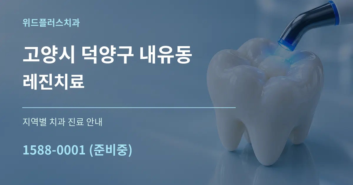고양시 덕양구 내유동 레진치료 대표 안내 그래픽