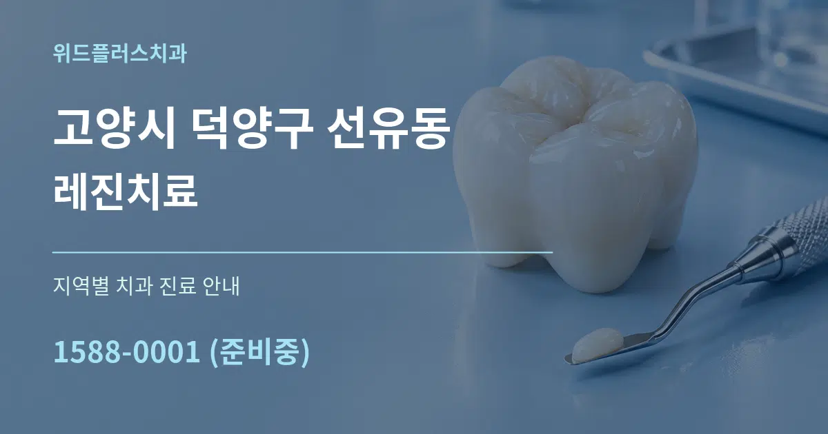 고양시 덕양구 선유동 레진치료 대표 안내 그래픽