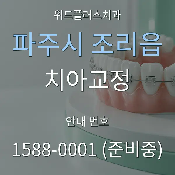 파주시 조리읍 치아교정 대표 안내 그래픽