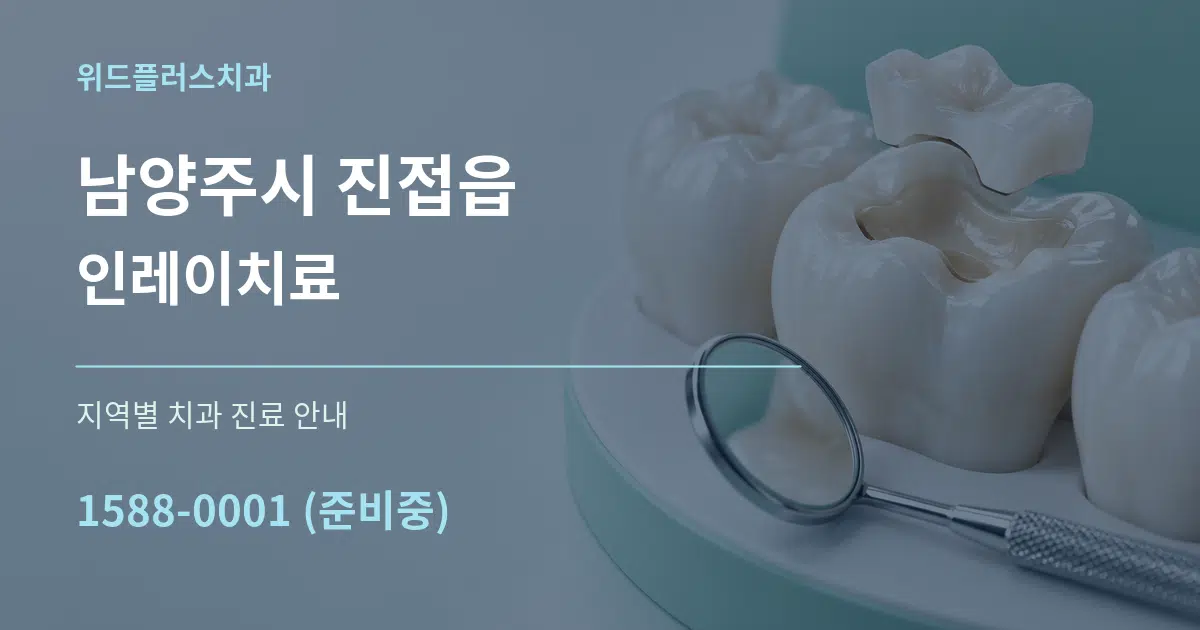 남양주시 진접읍 인레이치료 대표 안내 그래픽