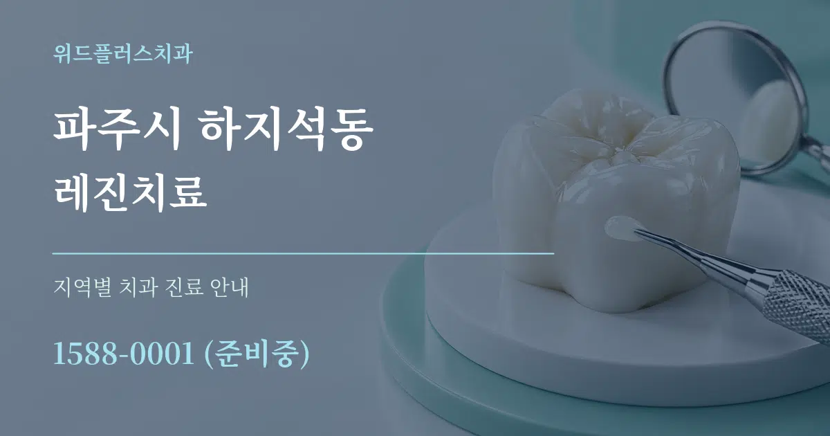 파주시 하지석동 레진치료 대표 안내 그래픽