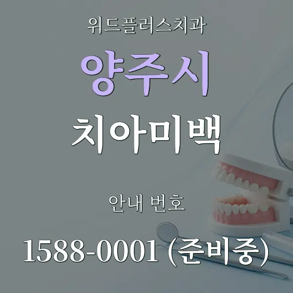 양주시 치아미백 대표 안내 그래픽