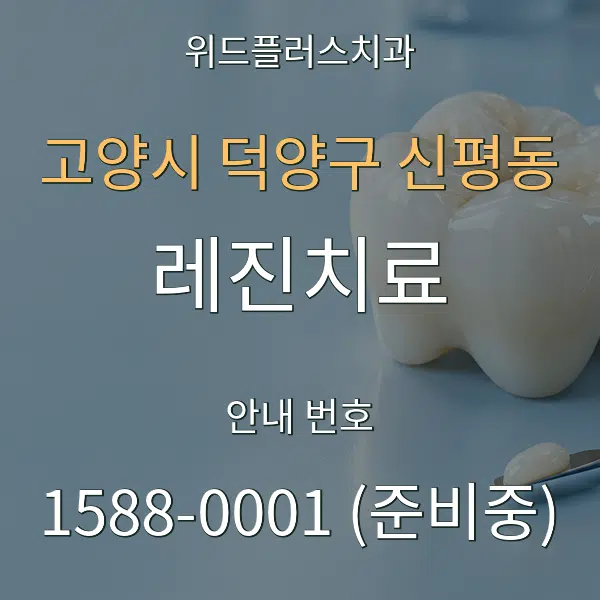 고양시 덕양구 신평동 레진치료 대표 안내 그래픽