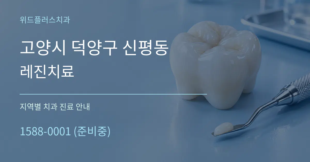 고양시 덕양구 신평동 레진치료 대표 안내 그래픽