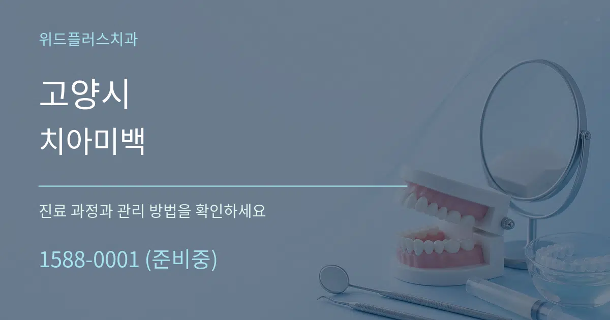 고양시 치아미백 작업 조건 안내 그래픽