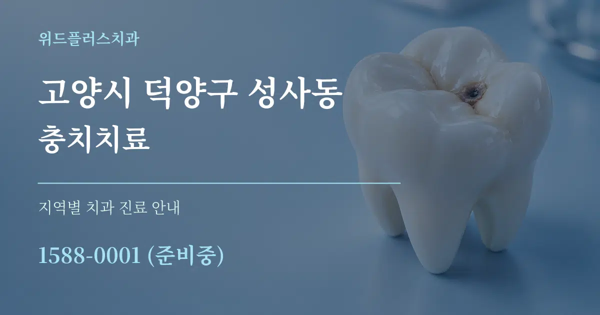 고양시 덕양구 성사동 충치치료 대표 안내 그래픽
