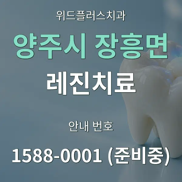 양주시 장흥면 레진치료 대표 안내 그래픽