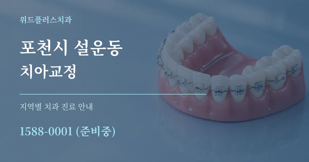 포천시 설운동 치아교정 대표 안내 그래픽