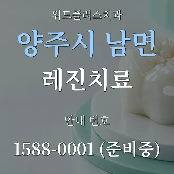 양주시 남면 레진치료 대표 안내 그래픽