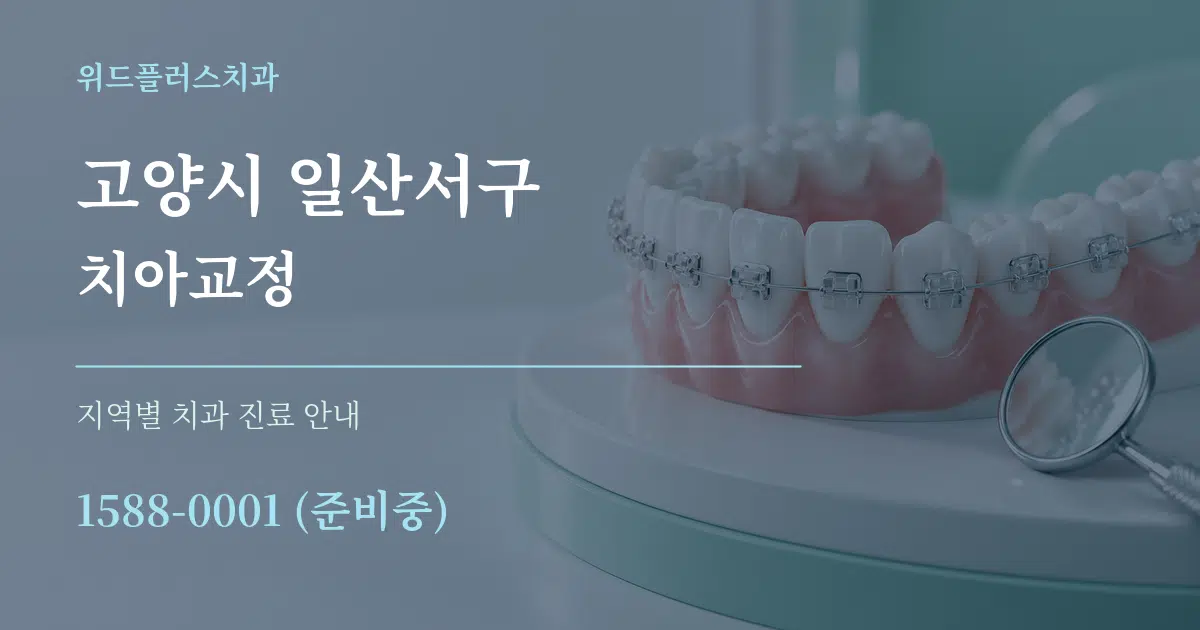 고양시 일산서구 치아교정 대표 안내 그래픽