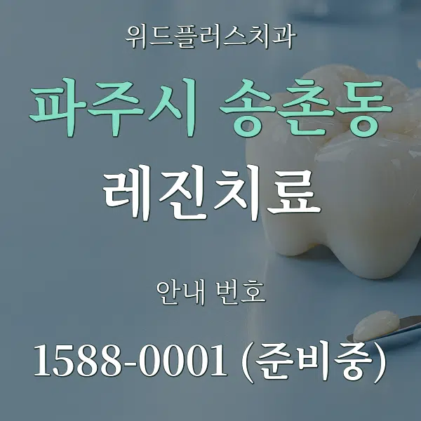 파주시 송촌동 레진치료 대표 안내 그래픽