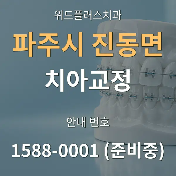 파주시 진동면 치아교정 대표 안내 그래픽