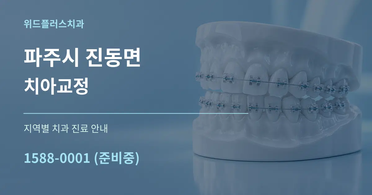 파주시 진동면 치아교정 대표 안내 그래픽